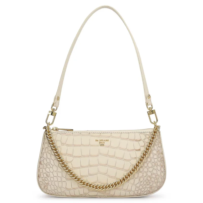 دا ميلانو حقيبة باغيت جلد تمساح صغيرة - مارشميلو